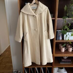 Lilli Ann Cream Wool Coat